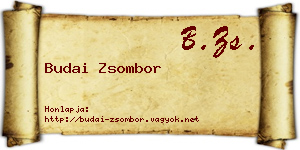 Budai Zsombor névjegykártya